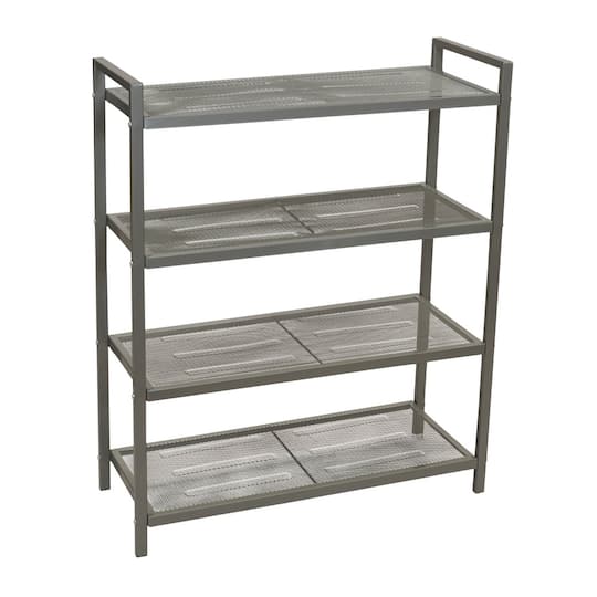 Household Essentials 32" 4-Tier Metal Shoe Rack